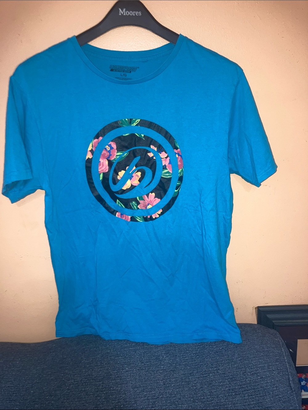 Active USA Teal Short-Sleeve Tee with Floral Logo